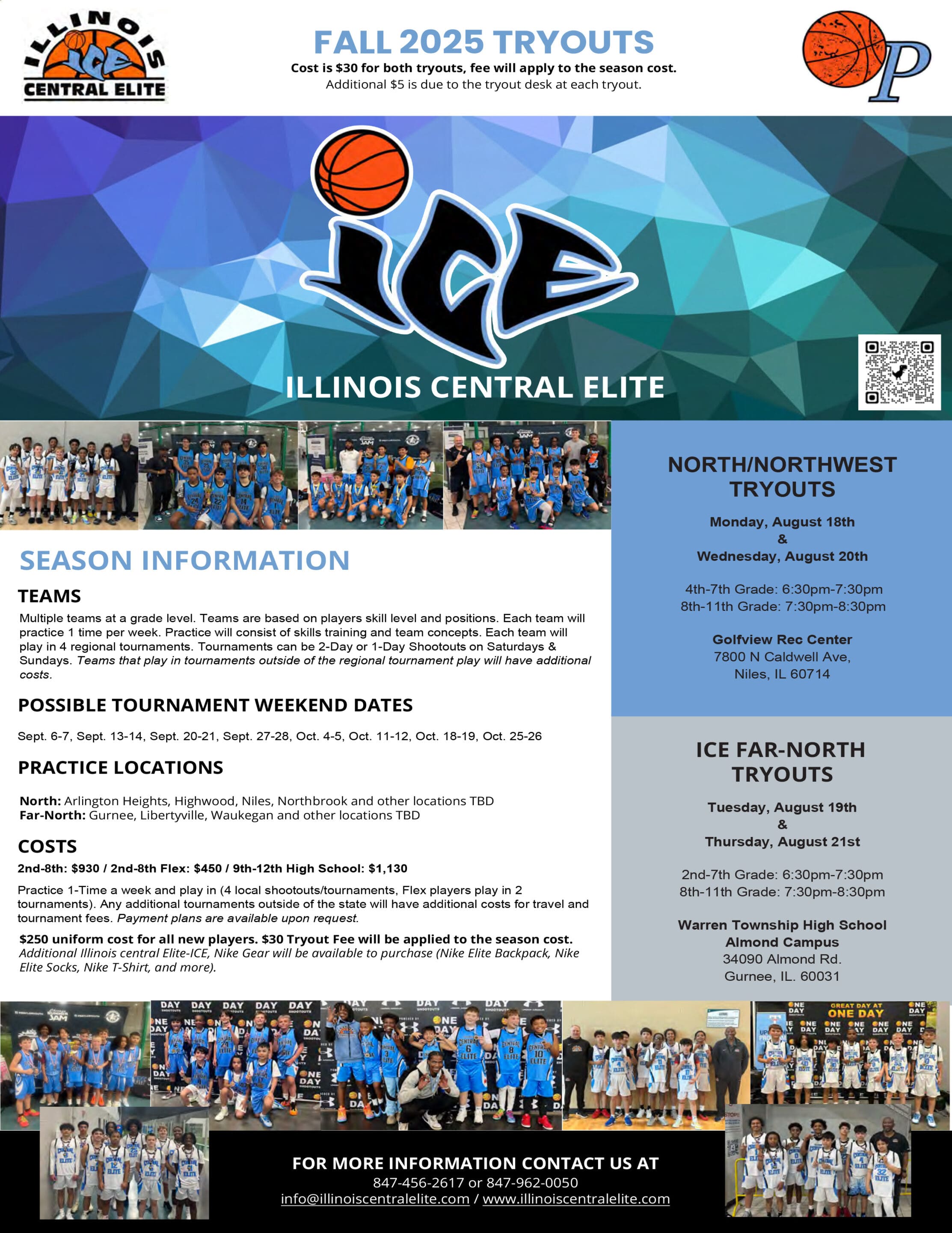 ICE Fall Travel Tryouts 2025