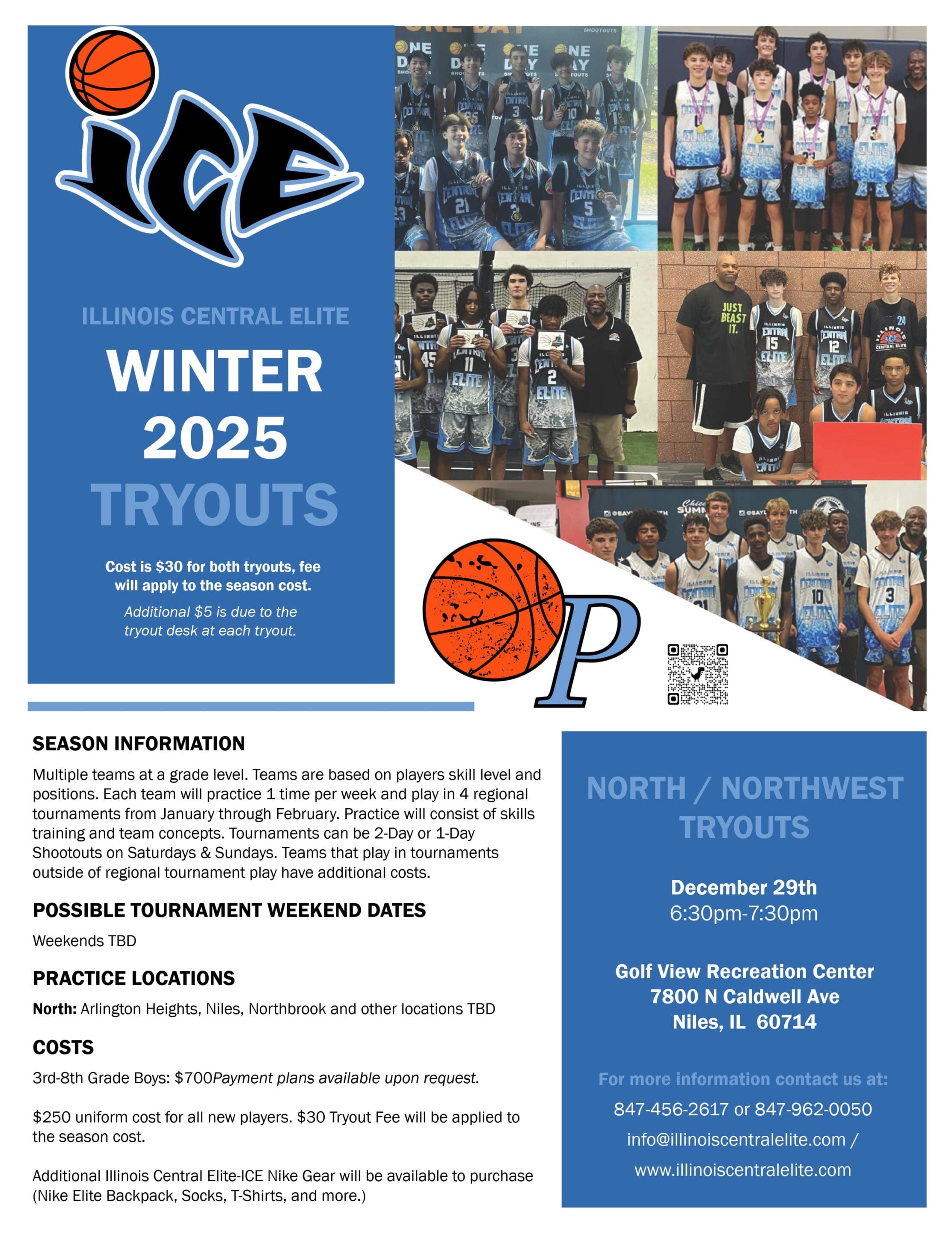 ICE Boys Tryouts Winter 2025