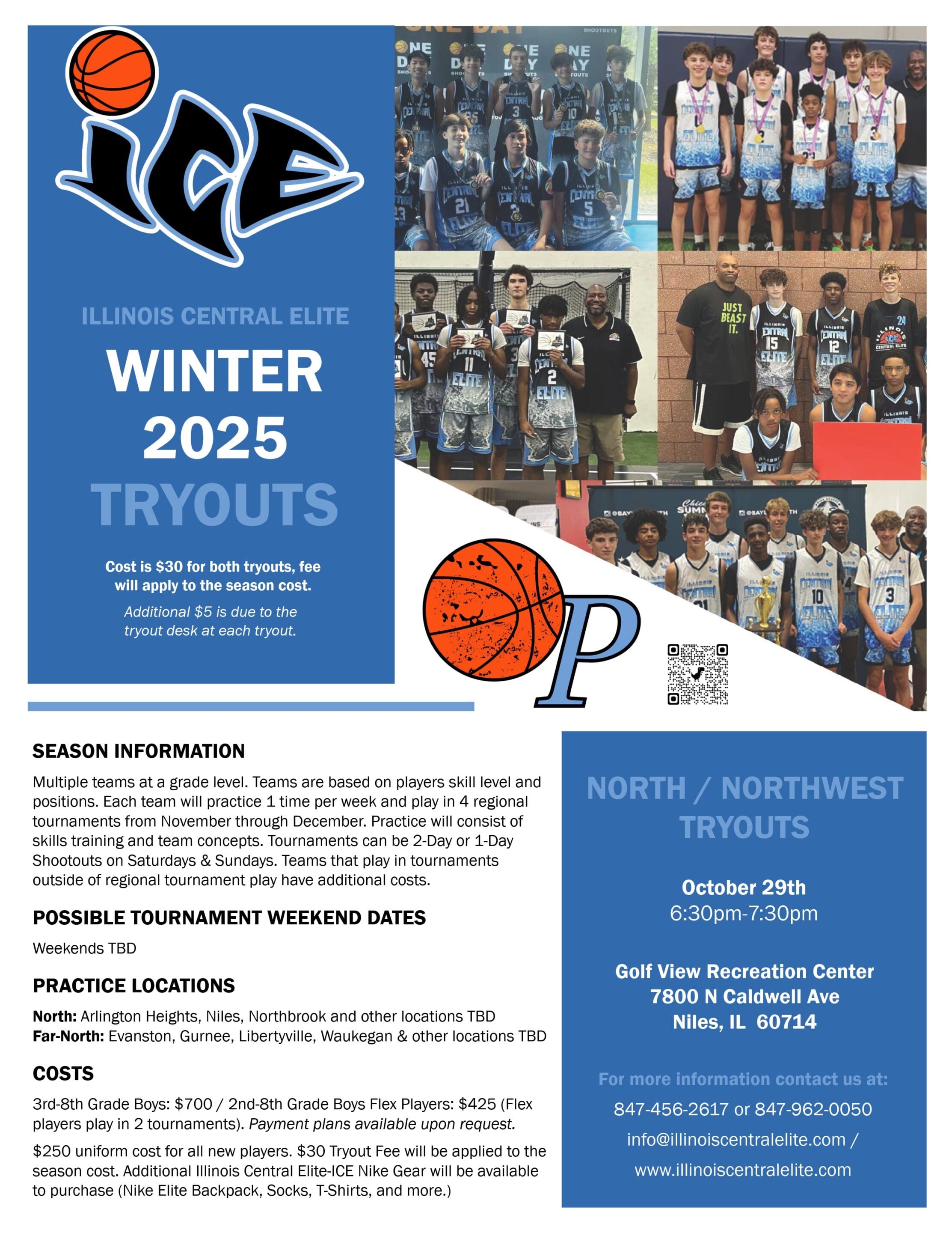 ICE Boys Tryouts Winter 2025