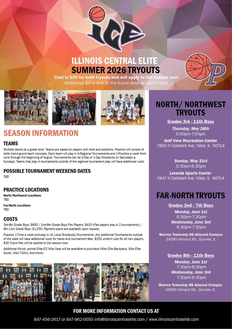 ICE Fall Travel Tryouts 2025