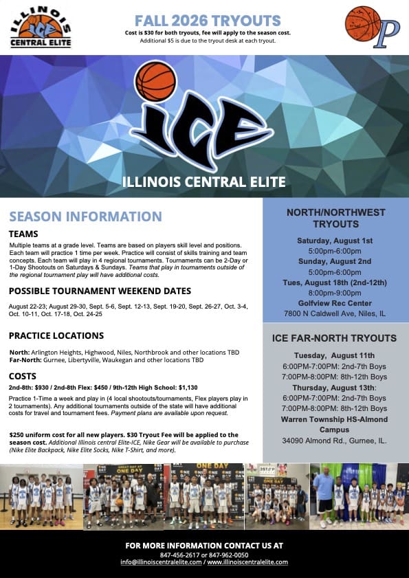 ICE Fall Travel Tryouts 2026