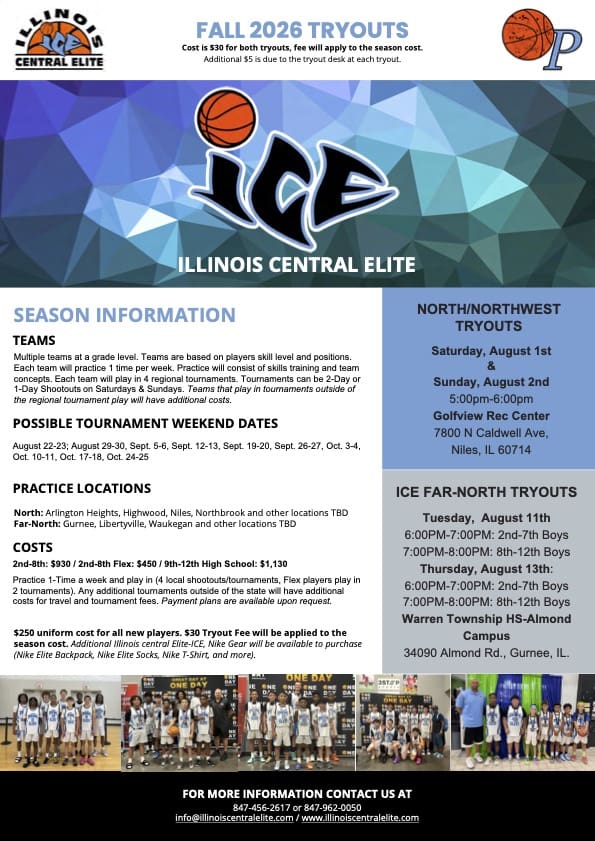 ICE Fall Travel Tryouts 2026